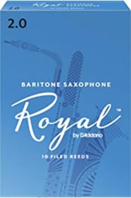 Rico Royal Baritone Saxophone Reeds #1 Box of 10 Reeds